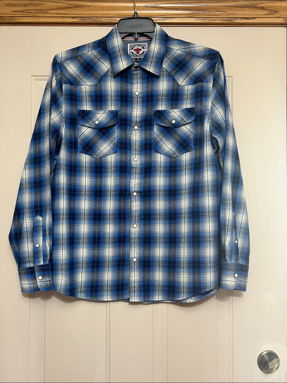 Flag & Anthem Desert Son plaid shirt.